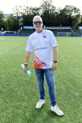 Marek Erhardt at the 16 charity football match Kicken mit Herz for the benefit of the childrens heart ward of the UKE Eppendorf in Hamburg on 08 09 2024