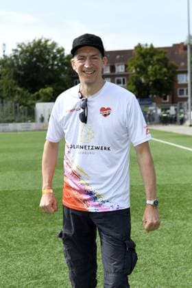 Steffen Hallaschka at the 16 charity football match Kicken mit Herz in aid of the childrens heart ward at UKE Eppendorf in Hamburg on 08 09 2024