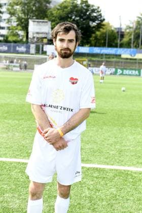 Aaron Hilmer at the 16 charity football match Kicken mit Herz in aid of the childrens heart ward at UKE Eppendorf in Hamburg on 08 09 2024