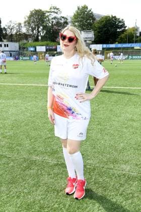 Sandra Quadflieg at the 16 charity football match Kicken mit Herz for the benefit of the childrens heart ward of the UKE Eppendorf in Hamburg on 08 09 2024
