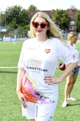 Sandra Quadflieg at the 16 charity football match Kicken mit Herz for the benefit of the childrens heart ward of the UKE Eppendorf in Hamburg on 08 09 2024