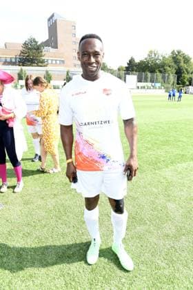Jerry Kwarteng at the 16 charity football match Kicken mit Herz in aid of the childrens heart ward at UKE Eppendorf in Hamburg on 08 09 2024