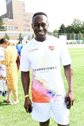 Jerry Kwarteng at the 16 charity football match Kicken mit Herz in aid of the childrens heart ward at UKE Eppendorf in Hamburg on 08 09 2024