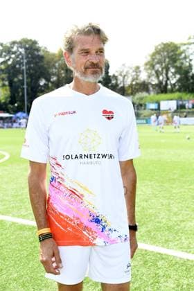 Götz Otto at the 16 charity football match Kicken mit Herz in aid of the childrens heart ward at UKE Eppendorf in Hamburg on 08 09 2024