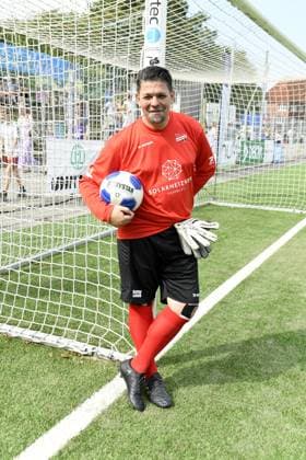 Tim Mälzer at the 16 charity football match Kicken mit Herz in aid of the childrens heart ward at UKE Eppendorf in Hamburg on 08 09 2024