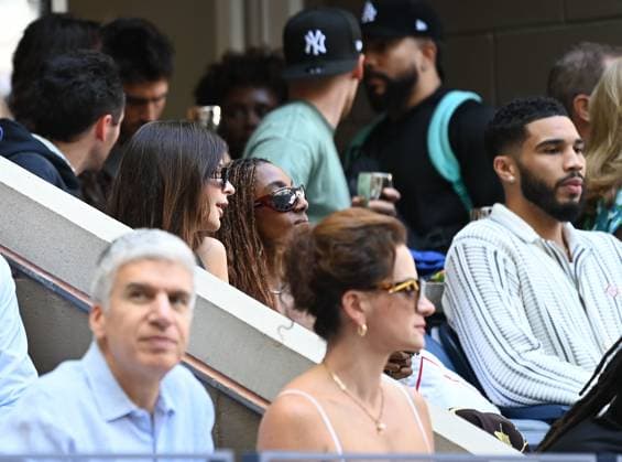 Celebrities at the Moet & Chandon Clubhouse suite at the US Open Featuring: Emily Ratajkowski, Ziwe, Jayson Tatum Where: Queens, New York, United States When: 08 Sep 2024 Credit: Joey Andrew startraksphoto.com EDITORIAL USE ONLY. NOT FOR USE BY NEWSPAPERS BASED IN THE UK. Copyright: xJOEYxANDREWx instar54104611