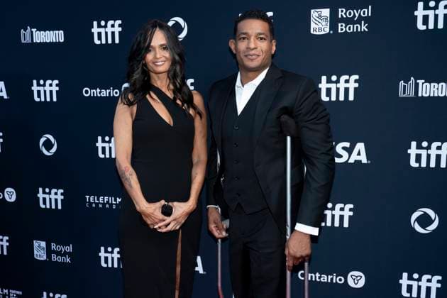 September 8, 2024, Toronto, On, Canada: Anthony Robles and Judy Robles are photographed on the red carpet of the TIFF Tribute Awards, during the Toronto International Film Festival, in Toronto, on Sunday, Sep. 8, 2024. Toronto Canada  - ZUMAc35_ 20240908_zaf_c35_117 Copyright: xArlynxMcadoreyx