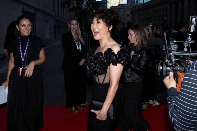 September 8, 2024, Toronto, On, Canada: Sandra Oh arrives at the red carpet of the TIFF Tribute Awards, during the Toronto International Film Festival, in Toronto, on Sunday, Sep. 8, 2024. Toronto Canada  - ZUMAc35_ 20240908_zaf_c35_137 Copyright: xArlynxMcadoreyx
