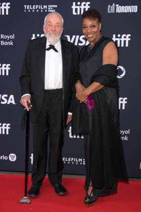 September 8, 2024, Toronto, Ontario, Canada: Mike Leigh (L) and Marianne Jean-Baptiste (R) attend the TIFF Tribute Awards 2024 held at the Fairmont Royal York in Toronto, Ontario, Canada during the 2024 Toronto International Film Festival Toronto Canada - ZUMAm154 20240908_zap_m154_071 Copyright: xAngelxMarchinix