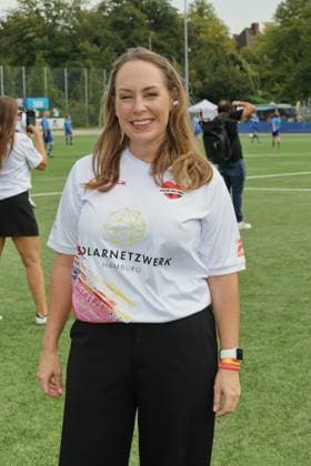 KICKEN MIT HERZ, 08 09 2024 Nina Zimmermann, Kicken mit Herz the charity football match in aid of the UKE childrens ward at the SC Victoria stadium, Hamburg, 08 09 2024 Copyright: xEventpressxMPx