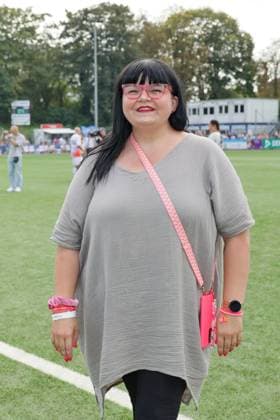 KICKEN MIT HERZ, 08 09 2024 Melanie Thiele, Kicken mit Herz the charity football match in aid of the UKE childrens ward at the SC Victoria stadium, Hamburg, 08 09 2024 Copyright: xEventpressxMPx