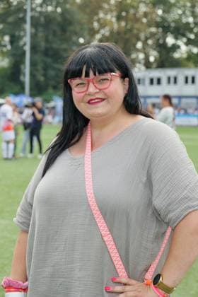 KICKEN MIT HERZ, 08 09 2024 Melanie Thiele, Kicken mit Herz the charity football match in aid of the UKE childrens ward at the SC Victoria stadium, Hamburg, 08 09 2024 Copyright: xEventpressxMPx