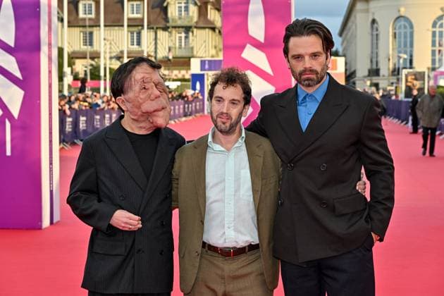 Entertainment Themen der Woche KW37 Entertainment Bilder des Tages 50th Deauville Festival A Different Man Premiere Adam Pearson, Aaron Schimberg, Sebastian Stan attending the premiere of the movie A Different Man during the 50th American Film Festival in Deauville, France on September 9, 2024. Photo by Julien Reynaud APS-Medias ABACAPRESS.COM Deauville France  Copyright: xReynaudxJulien APS-Medias ABACAx