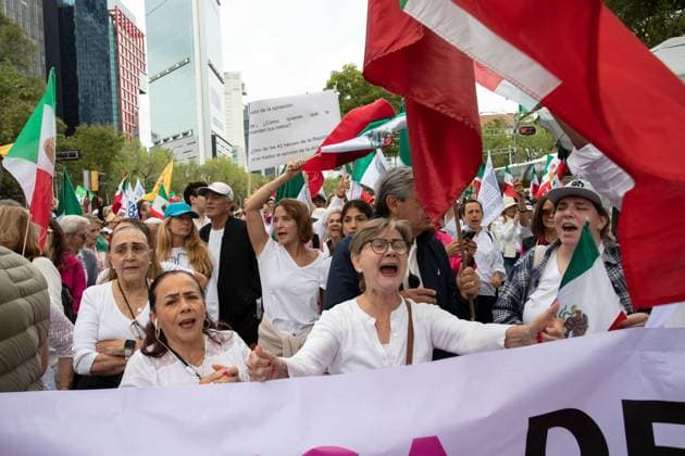 September 9, 2024, Mexico City, Mexico: Thousands of Mexicans took over the streets of Mexico City as they were marching to protest against the proposed judicial reform. They fear that the proposal by outgoing President Lopez Obrador will undermine democracy in the state. Mexico City Mexico  - ZUMAest 20240909_mda_l190_002 Copyright: xVaclavxLangx