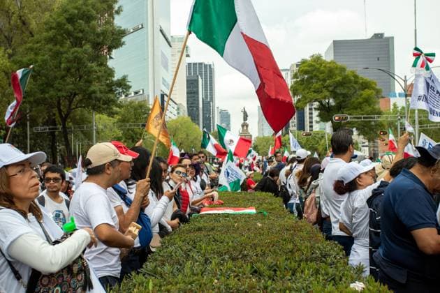 September 9, 2024, Mexico City, Mexico: Thousands of Mexicans took over the streets of Mexico City as they were marching to protest against the proposed judicial reform. They fear that the proposal by outgoing President Lopez Obrador will undermine democracy in the state. Mexico City Mexico  - ZUMAest 20240909_mda_l190_015 Copyright: xVaclavxLangx