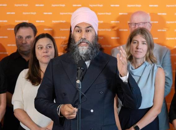 September 10, 2024, Montreal, Pq, Canada: NDP Leader Jagmeet Singh speaks to the media at the party s caucus retreat in Montreal, Tuesday, Sept. 10, 2024. Montreal Canada  - ZUMAc35_ 20240910_zaf_c35_055 Copyright: xRyanxRemiorzx