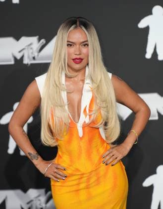 Karol G arrives on the red carpet at the 2024 MTV Video Music Awards VMA s at the UBS Arena in Elmont, New York on Wednesday, September 11, 2024.  NYP202409111021 DerekxC.xFrench