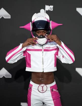 Lil Nas X arrives on the red carpet at the 2024 MTV Video Music Awards VMA s at the UBS Arena in Elmont, New York on Wednesday, September 11, 2024.  NYP202409111092 DerekxC.xFrench