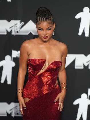 Halle Bailey arrives on the red carpet at the 2024 MTV Video Music Awards VMA s at the UBS Arena in Elmont, New York on Wednesday, September 11, 2024.  NYP202409111098 DerekxC.xFrench
