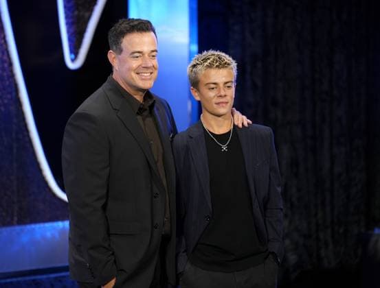 (L-R) Carson Daly and Jackson Daly arrive on the red carpet at the 2024 MTV Video Music Awards VMA s at the UBS Arena in Elmont, New York on Wednesday, September 11, 2024.  NYP202409111162 DerekxC.xFrench
