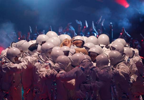 Sabrina Carpenter performs on stage at the 2024 MTV Video Music Awards VMA s at the UBS Arena in Elmont, New York on Wednesday, September 11, 2024.  NYP20240911179 JohnxAngelillo