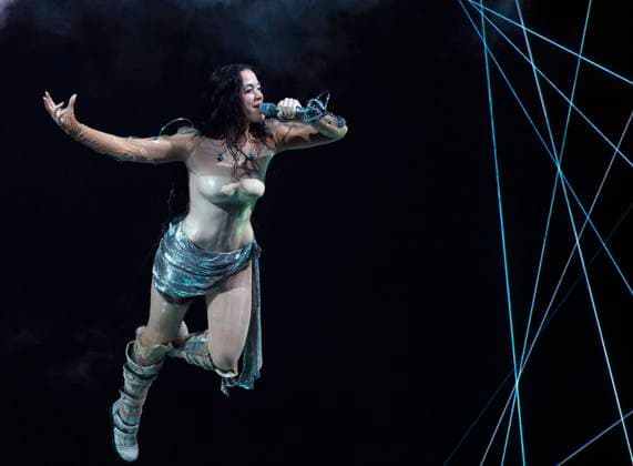 Katy Perry performs on stage at the 2024 MTV Video Music Awards VMA s at the UBS Arena in Elmont, New York on Wednesday, September 11, 2024.  NYP20240911196 JohnxAngelillo