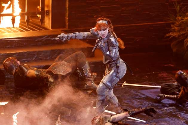 Chappell Roan performs on stage at the 2024 MTV Video Music Awards VMA s at the UBS Arena in Elmont, New York on Wednesday, September 11, 2024.  NYP20240911205 JohnxAngelillo