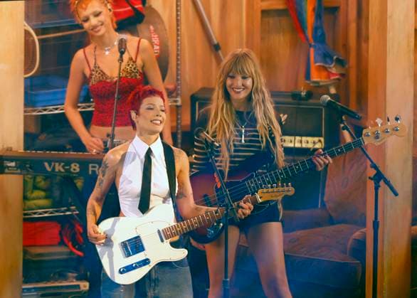 Halsey performs on stage at the 2024 MTV Video Music Awards VMA s at the UBS Arena in Elmont, New York on Wednesday, September 11, 2024.  NYP20240911227 JohnxAngelillo