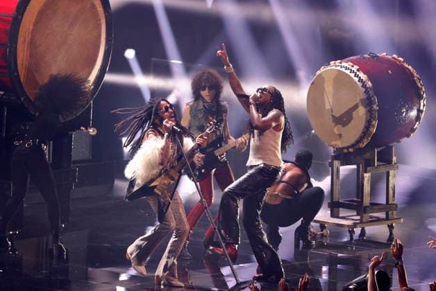 Lenny Kravitz performs on stage at the 2024 MTV Video Music Awards VMA s at the UBS Arena in Elmont, New York on Wednesday, September 11, 2024.  NYP20240911230 JohnxAngelillo
