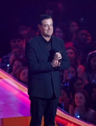 Carson Daly on stage at the 2024 MTV Video Music Awards VMA s at the UBS Arena in Elmont, New York on Wednesday, September 11, 2024.  NYP20240911236 JohnxAngelillo