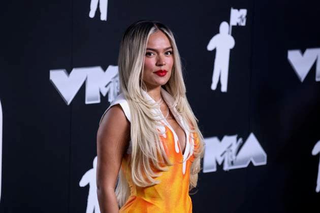 MTV Video Music Awards Arrivals - NY Karol G attends the 2024 VMA MTV red carpet in Elmont, NY, USA on September 11, 2024. Photo by Charles Guerin ABACAPRESS.COM Elmont NY United States  Copyright: xGuerinxCharles ABACAx