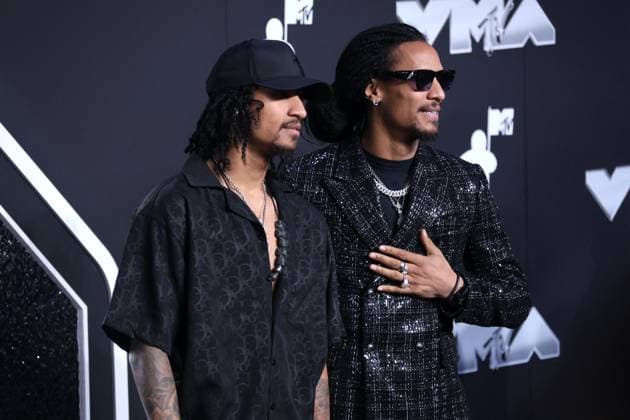 MTV Video Music Awards Arrivals - NY Larry Bourgeois and Laurent Bourgeois attend the 2024 VMA MTV red carpet in Elmont, NY, USA on September 11, 2024. Photo by Charles Guerin ABACAPRESS.COM Elmont NY United States  Copyright: xGuerinxCharles ABACAx