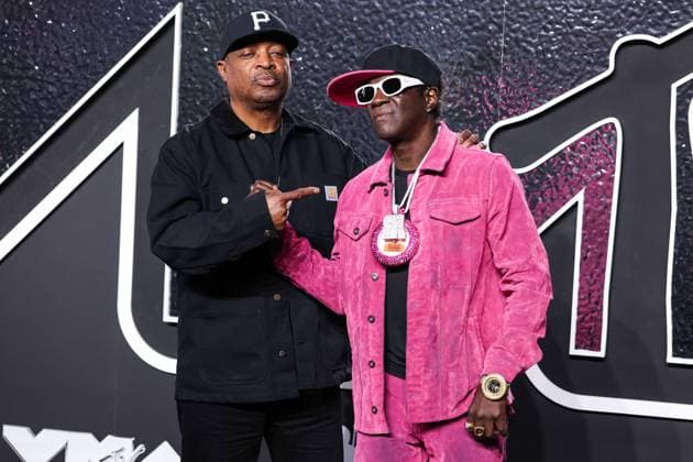 2024 MTV Video Music Awards - Arrivals ELMONT, NEW YORK, USA - SEPTEMBER 11: Chuck D and Flavor Flav of Public Enemy arrive at the 2024 MTV Video Music Awards held at UBS Arena on September 11, 2024 in Elmont, New York, United States., Credit:Xavier Collin Avalon United States, New York, Elmont, UBS Arena  Copyright: xXavierxCollinx xAvalonx 0907000325