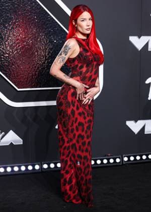 2024 MTV Video Music Awards - Arrivals ELMONT, NEW YORK, USA - SEPTEMBER 11: Halsey wearing vintage Versace arrives at the 2024 MTV Video Music Awards held at UBS Arena on September 11, 2024 in Elmont, New York, United States., Credit:Xavier Collin Avalon United States, New York, Elmont, UBS Arena  Copyright: xXavierxCollinx xAvalonx 0907001948