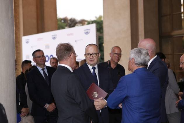 Germany: M100 Media Award in Potsdam Brandenburg: The photo shows the Minister of Justice Professor Adam Bodnar before the M100 Media Award ceremony in the Orangery Sanssouci in Potsdam Potsdam Brandenburg Germany Copyright: SimonexKuhlmey