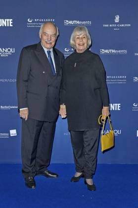 Charles Brauer with Mrs. Lilot Hegi Presentation of the GERMAN ACTING AWARD DSP 2024 Berlin 13 Sept 2024