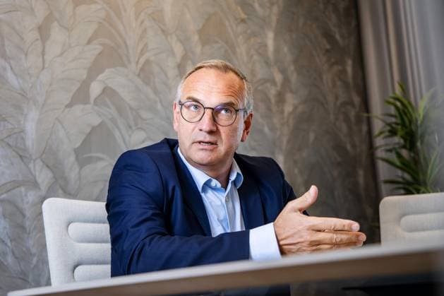 The CEO of SEFE Securing Energy for Europe, ex Gazprom Germania Egbert Laege in an interview in Berlin on September 2, 2024 SEFE CEO Egbert Laege