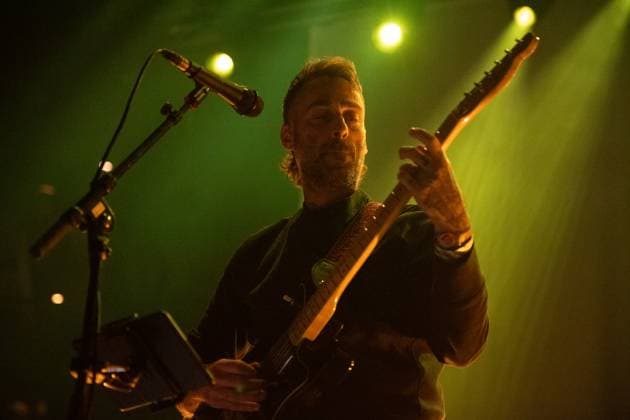 American Football Perform at The Roundhouse, London Lead singer guitarist Mike Kinsella of American indie rock band American Football performs at The Roundhouse, London, England, UK on Saturday 14 September 2024., Credit:Justin Ng Avalon UK, England, London, The Roundhouse  Copyright: xJustinxNgx xAvalonx 0907723226