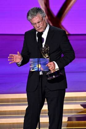 Steven Zaillian accepts the Outstanding Directing for a Limited or Anthology Series or Movie award for Ripley from Gael García onstage during the 76th annual Primetime Emmy Awards at the Peacock Theater in Los Angeles on Sunday, September 15, 2024.  LAP2024091561 JIMxRUYMEN