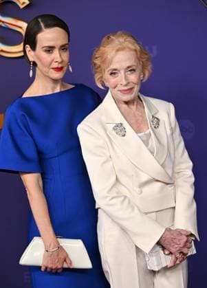 (L-R) Sarah Paulson and Holland Taylor arrive for the 76th annual Primetime Emmy Awards at the Peacock Theater in Los Angeles on Sunday, September 15, 2024.  LAP202409150620 CHRISxCHEW