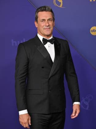 Jon Hamm arrives for the 76th annual Primetime Emmy Awards at the Peacock Theater in Los Angeles on Sunday, September 15, 2024.  LAP202409150676 CHRISxCHEW