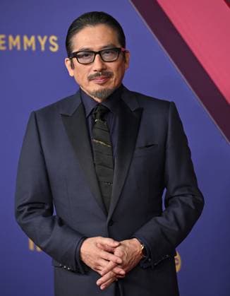 Hiroyuki Sanada arrives for the 76th annual Primetime Emmy Awards at the Peacock Theater in Los Angeles on Sunday, September 15, 2024.  LAP202409150712 CHRISxCHEW