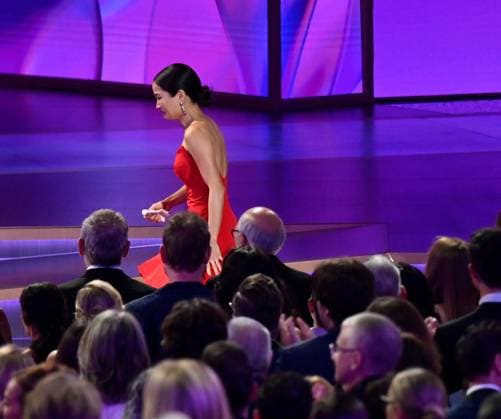 Anna Sawai accepts the Outstanding Lead Actress in a Drama Series award for Sh?gun onstage during the 76th annual Primetime Emmy Awards at the Peacock Theater in Los Angeles on Sunday, September 15, 2024.  LAP20240915163 JIMxRUYMEN