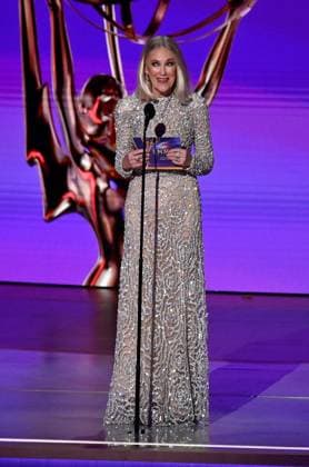 Catherine O Hara appears onstage during the 76th annual Primetime Emmy Awards at the Peacock Theater in Los Angeles on Sunday, September 15, 2024.  LAP20240915183 JIMxRUYMEN