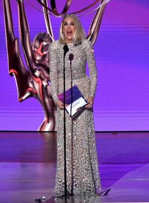 Catherine O Hara appears onstage during the 76th annual Primetime Emmy Awards at the Peacock Theater in Los Angeles on Sunday, September 15, 2024.  LAP20240915186 JIMxRUYMEN