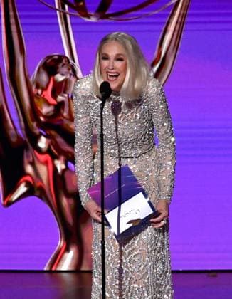 Catherine O Hara appears onstage during the 76th annual Primetime Emmy Awards at the Peacock Theater in Los Angeles on Sunday, September 15, 2024.  LAP20240915187 JIMxRUYMEN