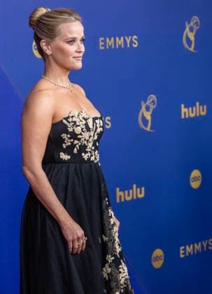 Reese Witherspoon arrives for the 76th annual Primetime Emmy Awards at the Peacock Theater in Los Angeles on Sunday, September 15, 2024.  LAP202409150228 ALEXxGALLARDO