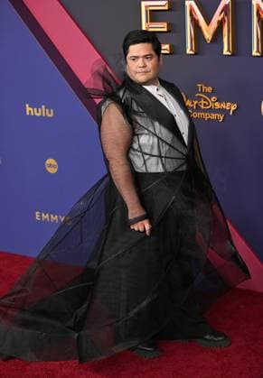 Harvey Guillen arrives for the 76th annual Primetime Emmy Awards at the Peacock Theater in Los Angeles on Sunday, September 15, 2024.  LAP202409150848 CHRISxCHEW