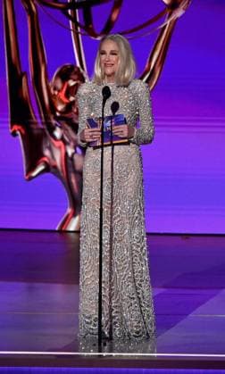 Catherine O Hara appears onstage during the 76th annual Primetime Emmy Awards at the Peacock Theater in Los Angeles on Sunday, September 15, 2024.  LAP20240915184 JIMxRUYMEN
