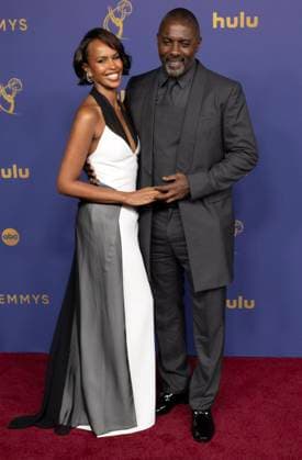 Idris Elba and Sabrina Elba arrive for the 76th annual Primetime Emmy Awards at the Peacock Theater in Los Angeles on Sunday, September 15, 2024.  LAP202409150259 ALEXxGALLARDO